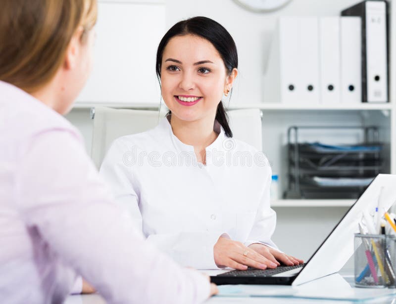 Nurse making appointment for client royalty free stock photos