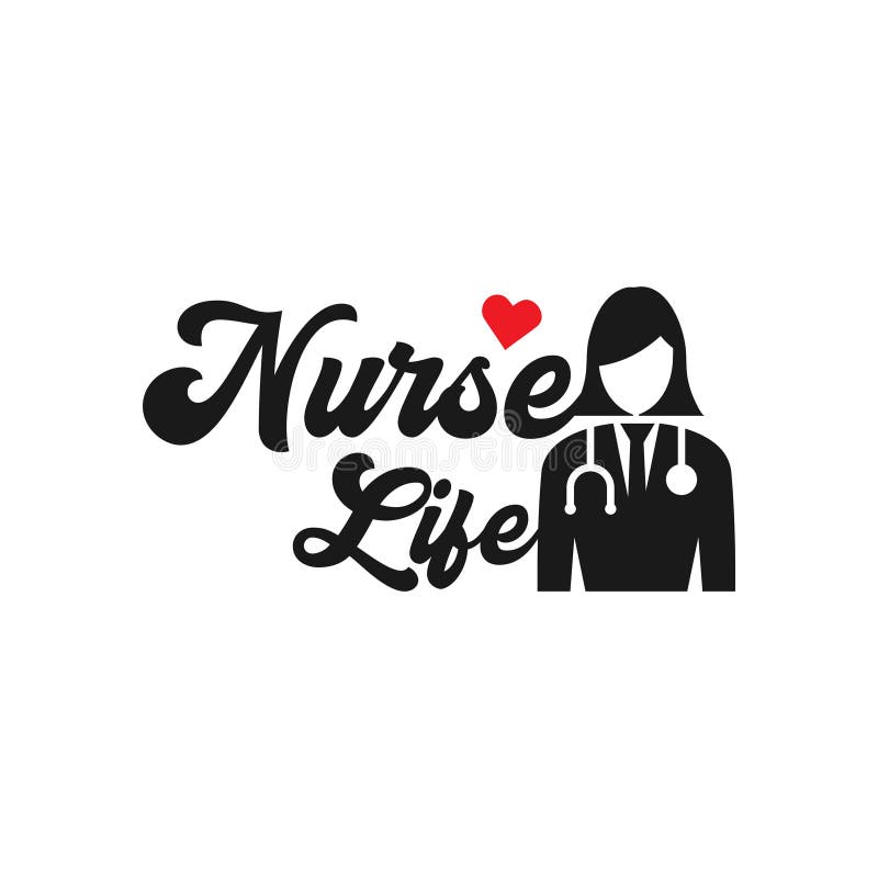 nurse quote lettering typography stock illustration