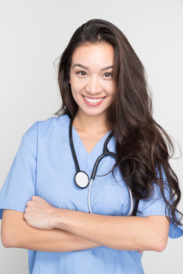 Nurse in Scrubs stock image. Image of smiling, caucasian 103558247
