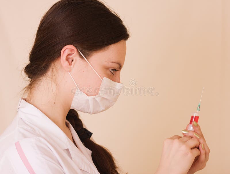 Nurse with syringe