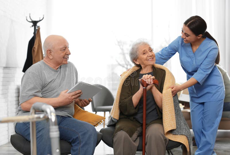 Nurse Taking Care of Elderly Patients in Hospice Stock Photo Image of elder, lady 172634742