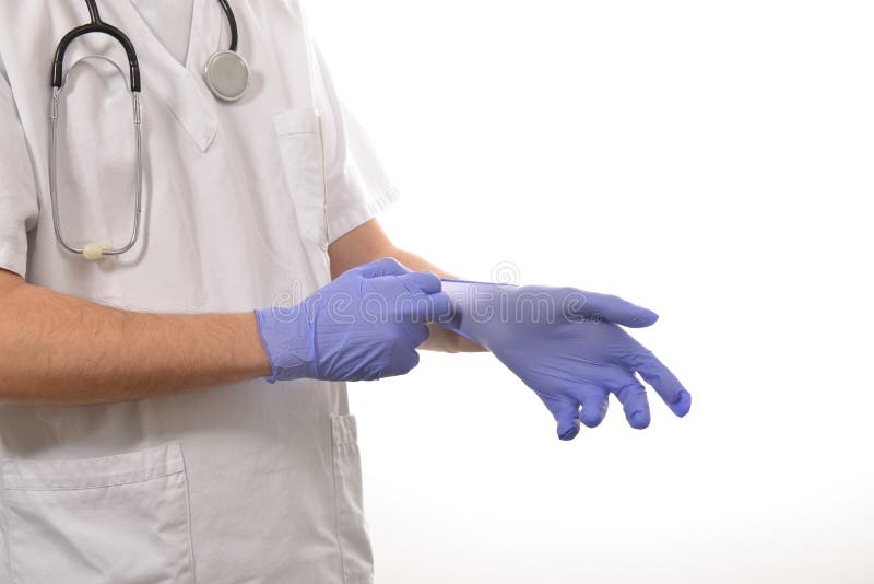 Nurse wearing gloves stock image. Image of health, hands 44124559