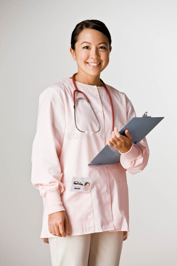 Nurse Wearing Scrubs And Stethoscope Stock Images Image 6603134