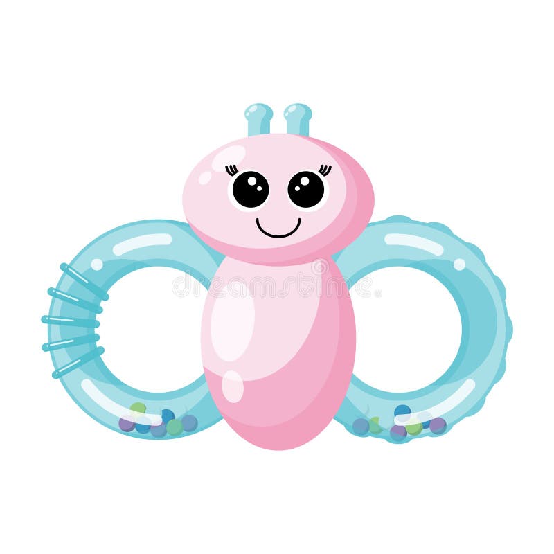 Nursery baby rattles stock illustration
