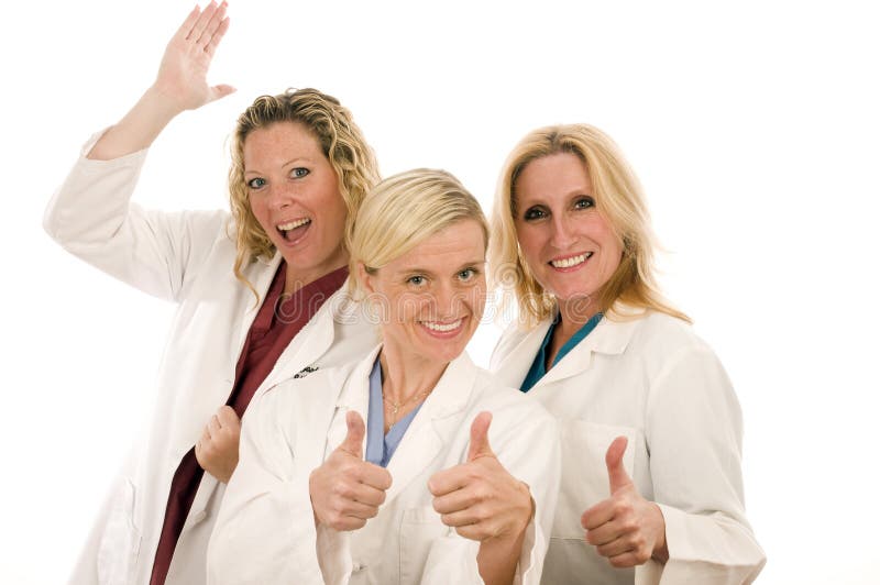 Nurses medical females happy expression stock photography Nurses medical females happy expression stock photography