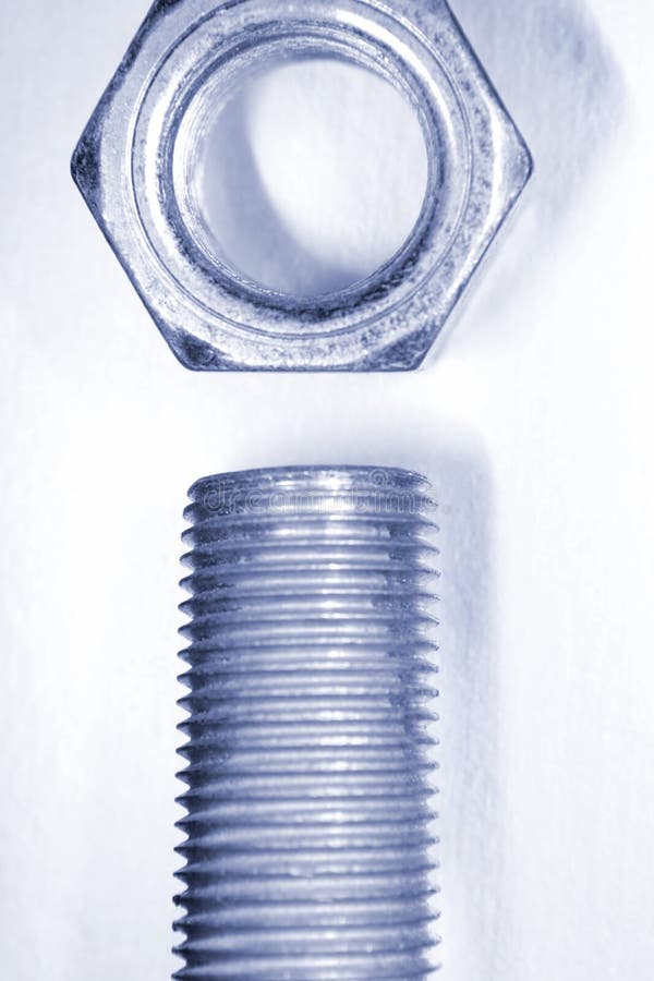 Nut & bolt stock image. Image of studio, engineering 2563103