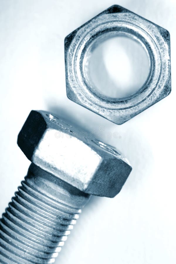 Nut & bolt stock image. Image of macro, industrial, colour 2563105