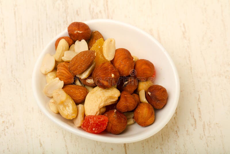 Nut and dry fruits stock photo. Image of bowl, diet 140687800