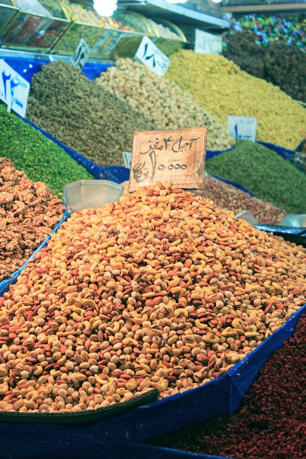 Nut Market in Tehran stock image. Image of bazar, spice 12892809