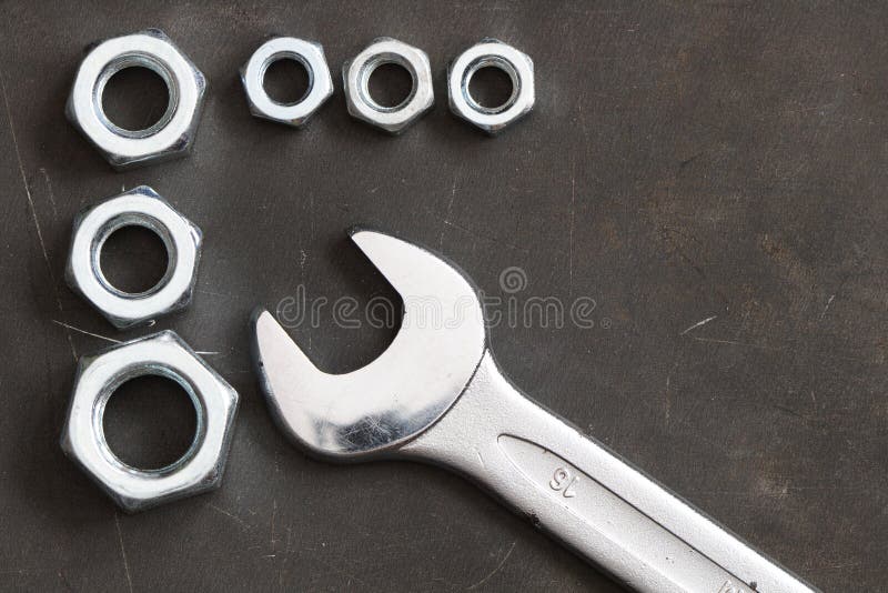 Nut Wrench And Nuts