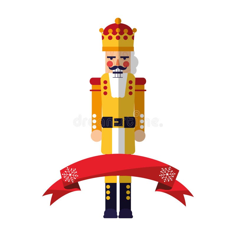 Nutcracker christmas ribbon white background stock illustration Nutcracker christmas ribbon white background stock illustration
