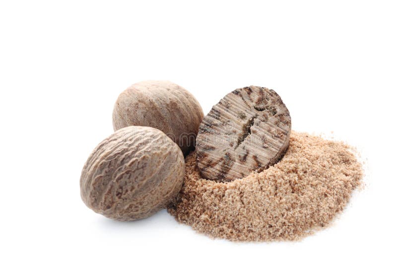 Nutmeg foto de stock. Imagem de ingredientes, fundo 162588544