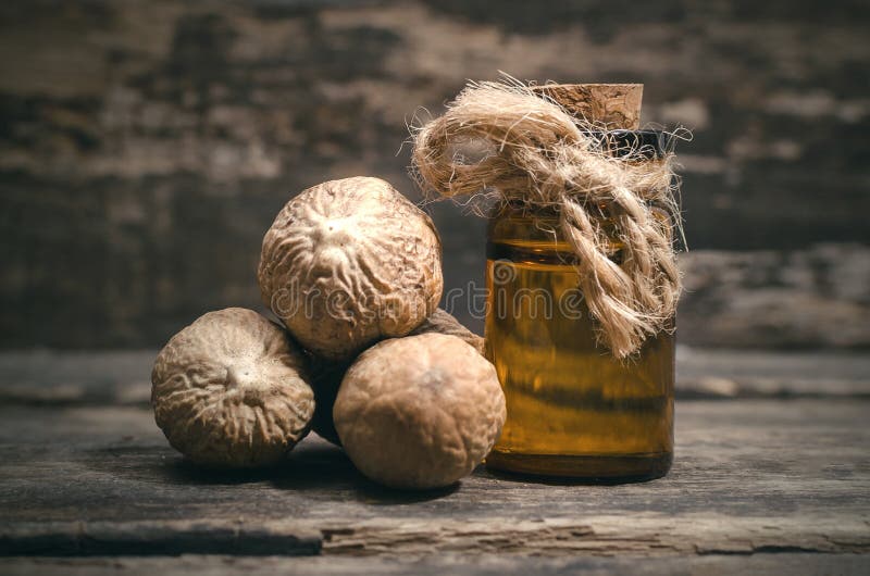Nutmeg oil. stock image. Image of essence, ingredient 133943827