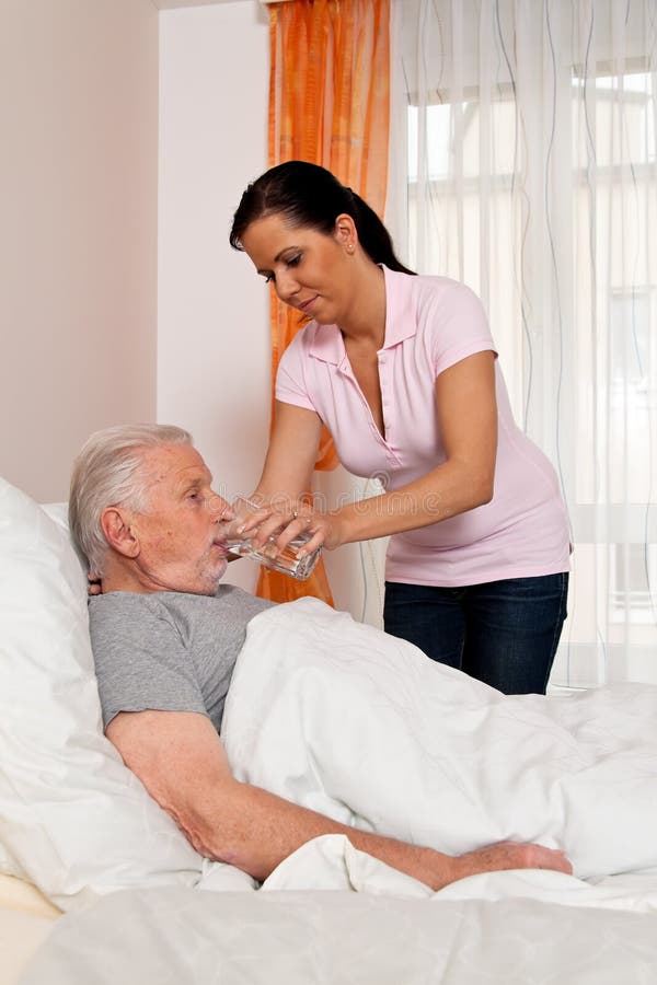 A nurse in aged care for the elderly in nursing homes. A nurse in aged care for the elderly in nursing homes