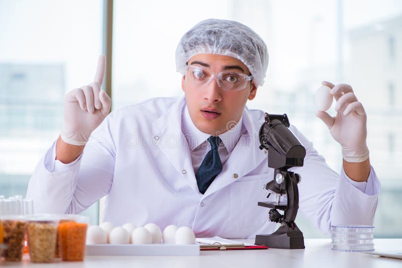 The Nutrition Expert Testing Food Products in Lab Stock Image Image