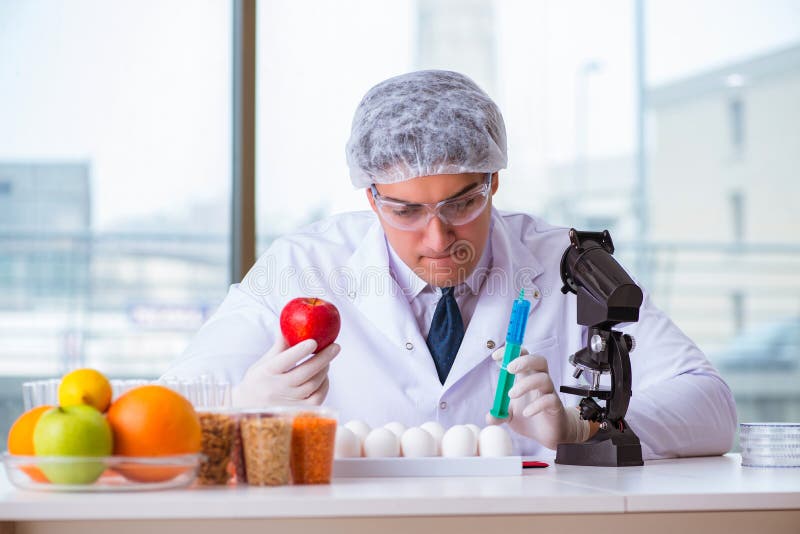 The Nutrition Expert Testing Food Products in Lab Stock Image Image