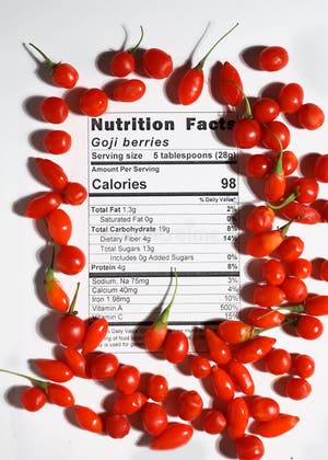 Nutrition Facts Label Of Goji With Goji Berries Background Stock Photo Image Of Loose Immune Nutrition Facts Label Of Goji With Goji Berries Background Stock Photo Image Of Loose Immune