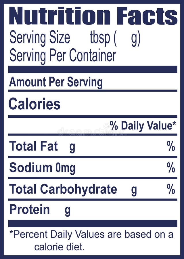 Nutrition Facts stock vector. Illustration of label, basic