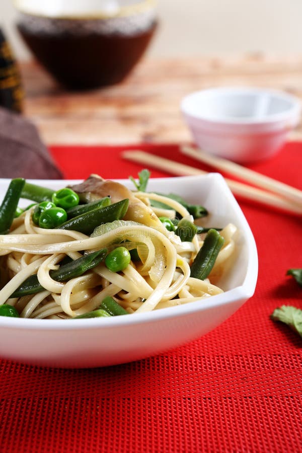 Nutritional Noodles with Green Beans Stock Image Image of italian