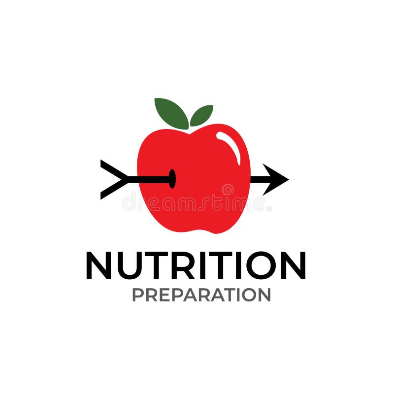 Nutritionist or Food Consultant Logo Design Stock Vector Illustration