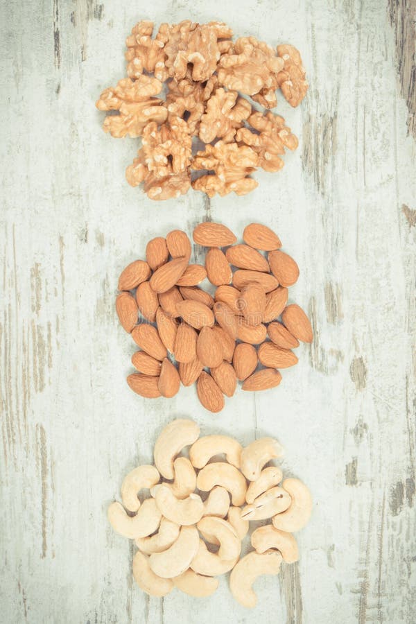 Nutritious Different Nuts Containing Vitamins, Natural Minerals and