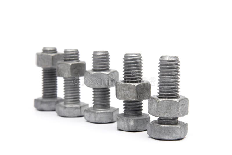 Nuts and bolts stock image. Image of shiny, attach, assemble 2442317