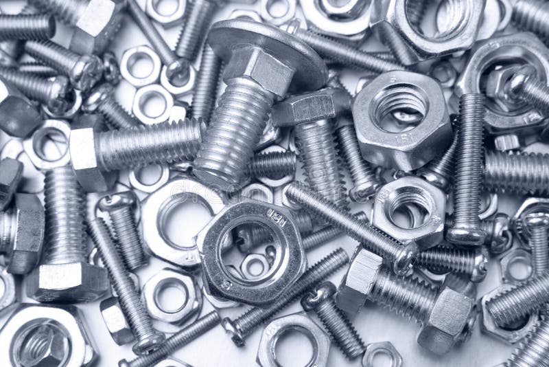 Nuts and bolts stock photo. Image of supplies, grey, bolts 35313190