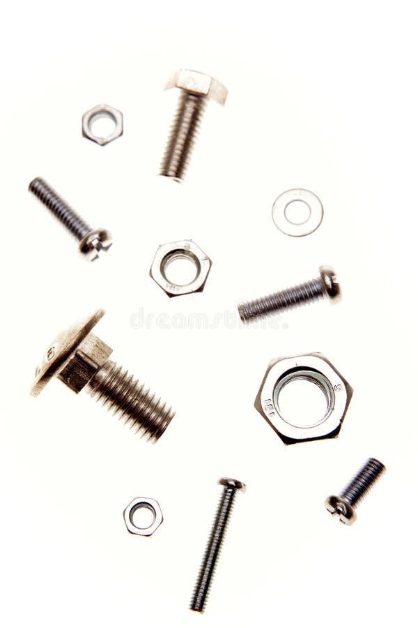 Nuts and bolts royalty free stock images