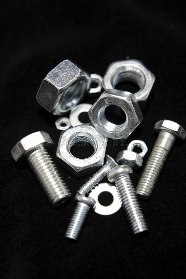 Nuts and bolts stock image. Image of industry, assorted 6284439