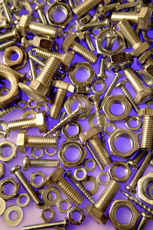 Gears, nuts & bolts stock image. Image of fastener, steel 3329369