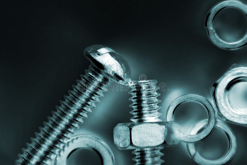 Nuts and bolts abstract stock image. Image of construction 8405449