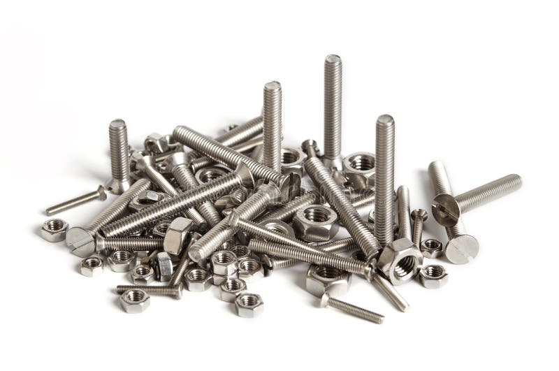 A group of nuts and bolts stock image. Image of fastener 197554707