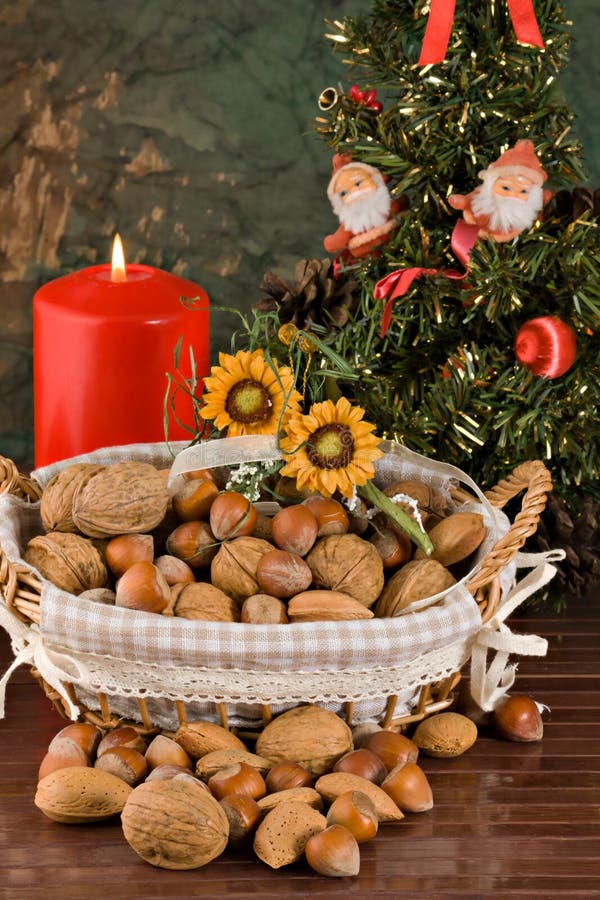 Nuts and Dried Figs (at Christmas) Stock Photo Image of midnight