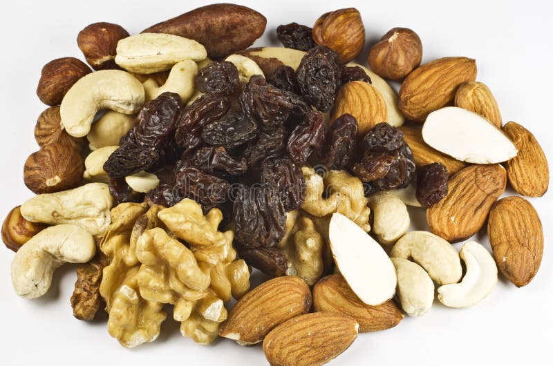 Nuts and raisins stock photo. Image of almond, scrogin 21527214