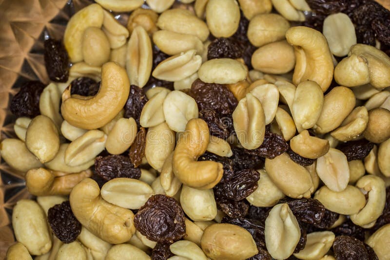 Nuts and raisins stock image. Image of snacks, sweets 188162301