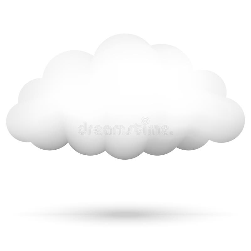 Vector illustration of isolated cloud. Vector illustration of isolated cloud