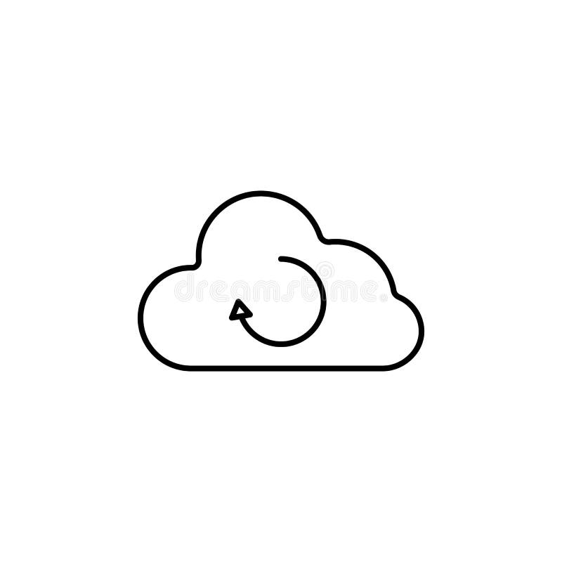 nuvem com um ícone circular da seta Elemento do ícone simples para Web site, design web, app móvel, gráficos da informação Linha ilustração royalty free nuvem com um ícone circular da seta Elemento do ícone simples para Web site, design web, app móvel, gráficos da informação Linha ilustração royalty free