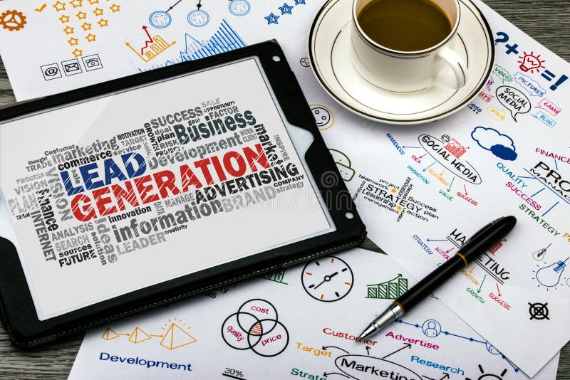 Lead generation word cloud with related tags. Lead generation word cloud with related tags