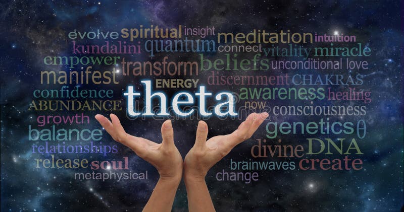 Nuvem da palavra da meditação dos Brainwaves da teta imagem de stock royalty free Nuvem da palavra da meditação dos Brainwaves da teta imagem de stock royalty free