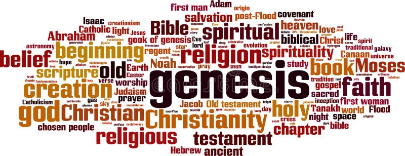 Nuvem de palavras Genesis ilustração stock