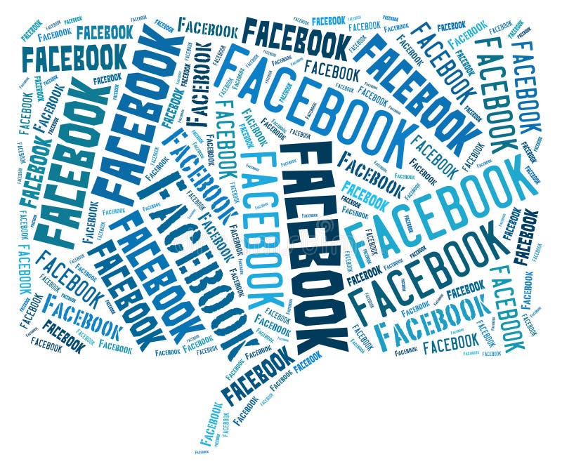 Cloud from words: Facebook Social Media. Cloud from words: Facebook Social Media.