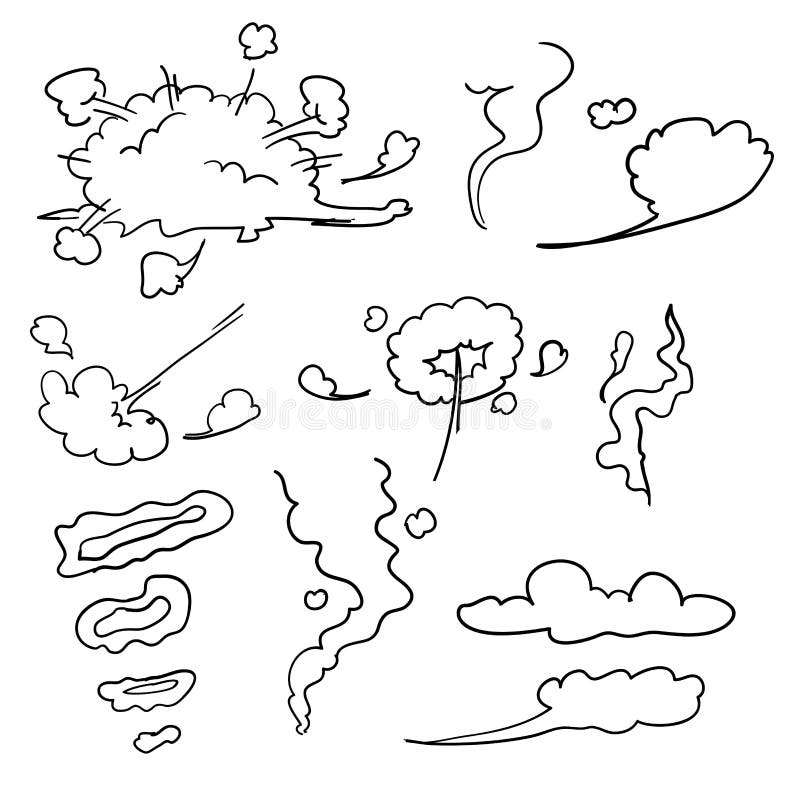 ilustração vetor gráfico do fumaça, perfeito para animação projeto