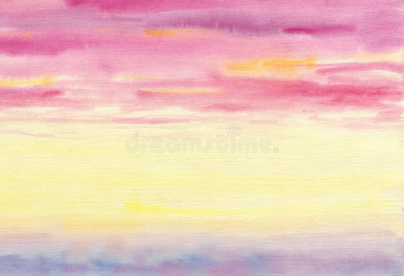 Nuvens coloridas O céu está no por do sol ilustração stock Nuvens coloridas O céu está no por do sol ilustração stock