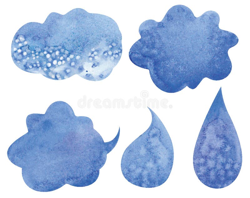 Nuvens e gotas ilustração do vetor Nuvens e gotas ilustração do vetor