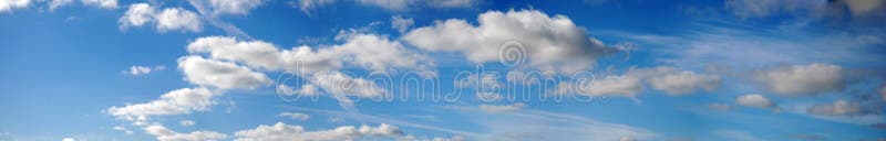 Panoramic view of the sky with clouds. Panoramic view of the sky with clouds