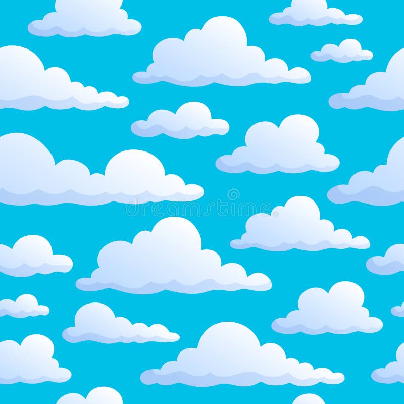 Nuvens de fundo sem costuras no céu - ilustração vetorial eps10 ilustração royalty free