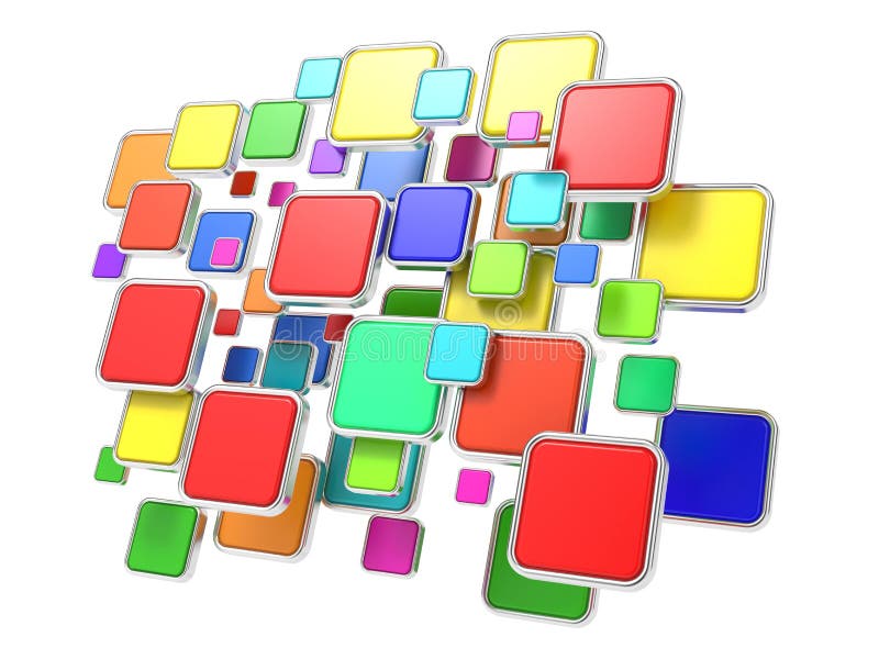 Nuvola delle icone vuote di programma. Concetto di software. illustrazione di stock