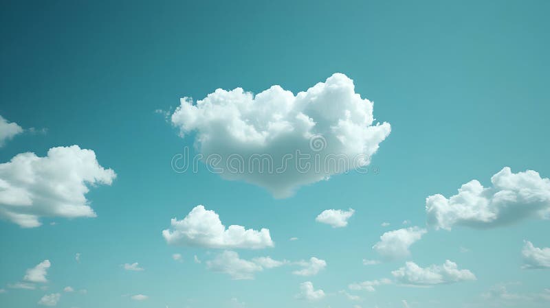 Nuvole a cielo aperto in blu illustrazione di stock