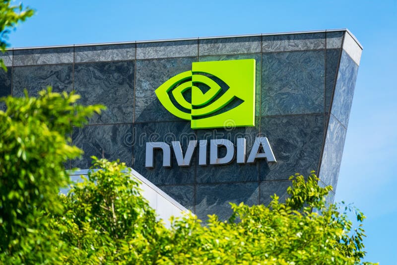 Nvidia Logo and Sign on Headquarters Editorial Photo - Image of america