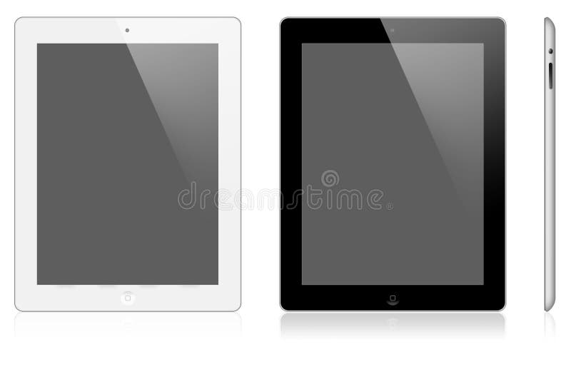 Illustration of the new Apple iPad 2, black and white version. Illustration of the new Apple iPad 2, black and white version.